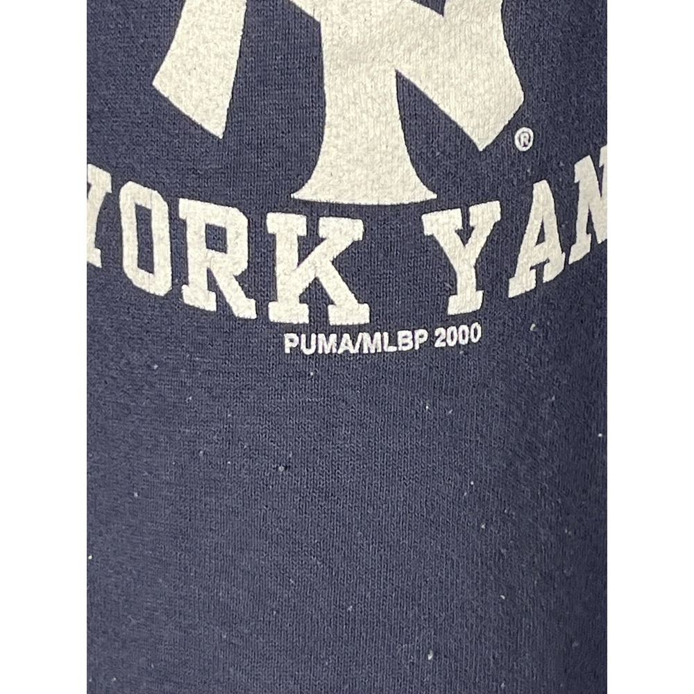 Vintage Y2K Puma New York Yankees Sweatshirt 2000 AL Champs Men's Large Navy (H) - Picture 3 of 8